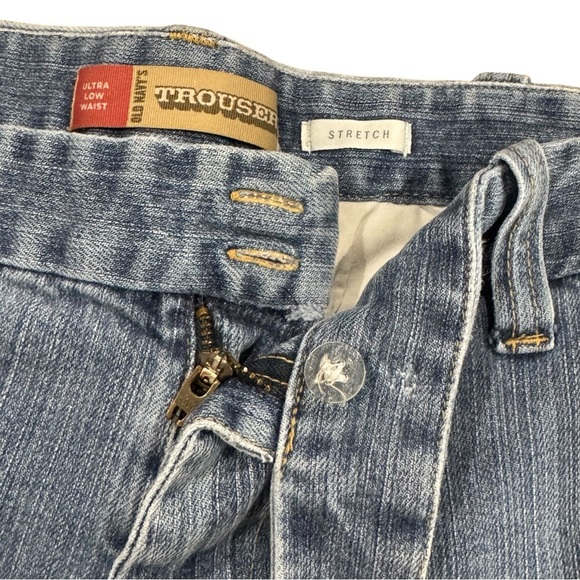 Vintage Old Navy Trouser Jeans Y2K Ultra Low Waist Wide Leg Distressed | 16 33" - Picture 13 of 13